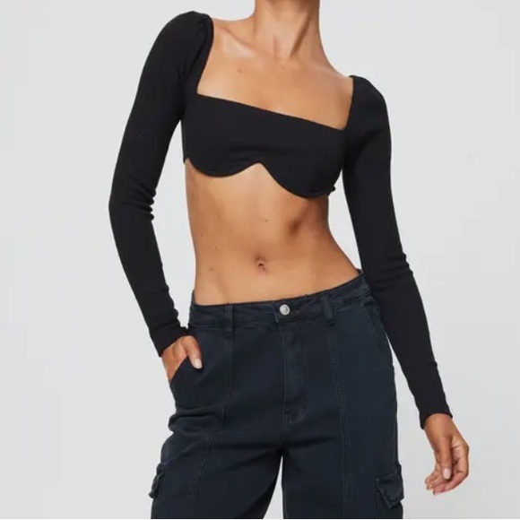 Princess polly Becca Rib Crop Top - Picture 4 of 4